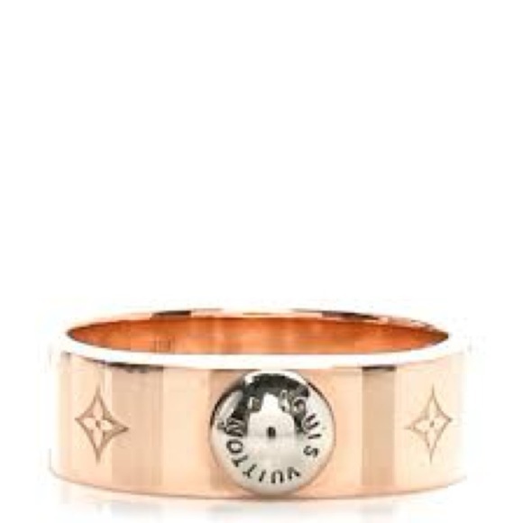 Louis Vuitton RoseGold Nanogram Ring Sz 6.5